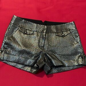 Express Shimmering Silver Women's Cargo Shorts